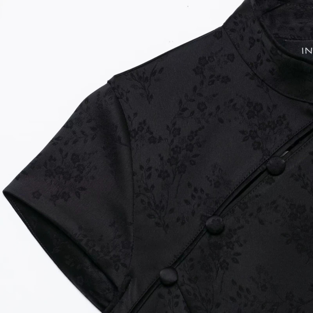 ZARA Chic New Chinese Jacquard Mini Dress